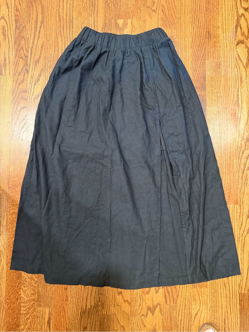 Abercrombie & Fitch Linen Blend Black Maxi Skirt Size S Pockets